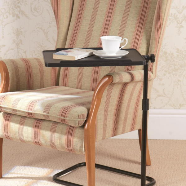 C-Shaped Height Adjustable Sofa and Over Bed Side Table, Easy Assembly and Wipe Clean with Raised Edges - Image 5