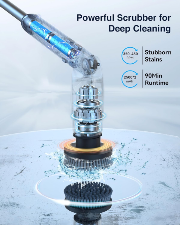Electric Spin Scrubber, 2024 Upgraded Electric Scrubber for Cleaning - Image 6