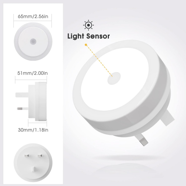 Night Light, Night Lights Plug into Wall [2Pack], Nightlight with Light Sensors, LED Night Light for Kids Room - Image 3