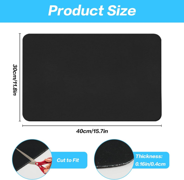 Draining Board Mats, Absorbent Dish Drying Mat, 16" x 12" Kitchen Super Absorbent Draining Mat - Image 5