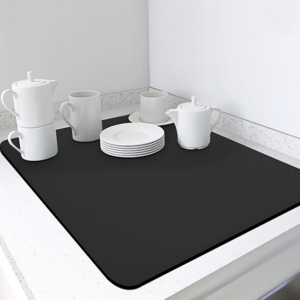 Draining Board Mats, Absorbent Dish Drying Mat, 16" x 12" Kitchen Super Absorbent Draining Mat