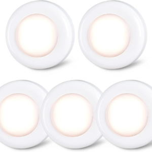 Tap Light Push Lights, Stick on LED Touch Puck Light AAA Battery Operated, Press Spot Lighting Indoor for Under Cupboard