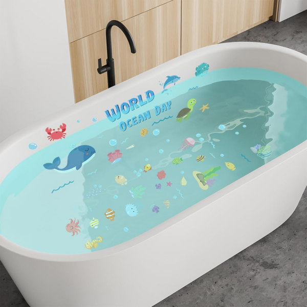 Non Slip Bathtub Stickers Adhesive Bath Stickers Bathtub Kids Non Slip Stickers Cartoon - Image 4