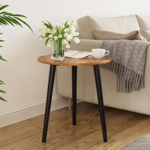 Round Side Table, Small Coffee Table End Table for Living room