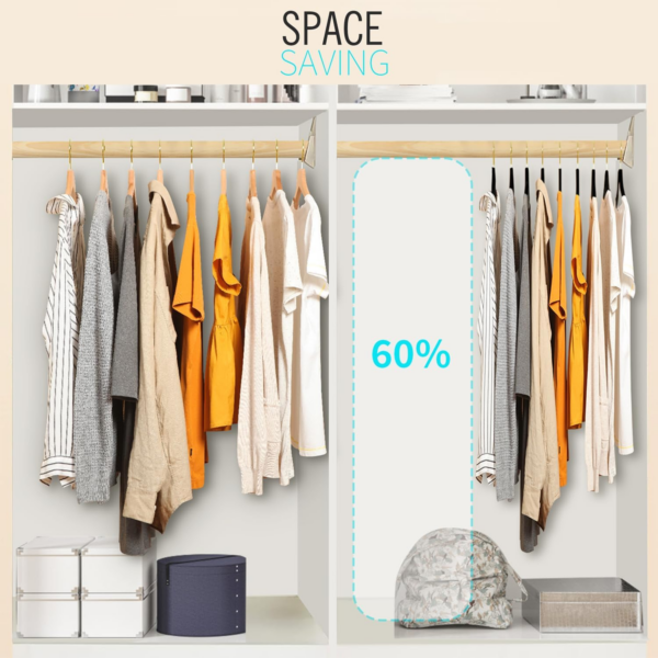 22 Pack Velvet Hangers with 360° Swivel Gold Hook, Non-Slip Felt Suit Hangers - Image 3