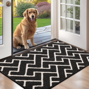 Indoor Door Mats,60x90cm Door Mat Non Slip Backing,Dirt Trapper Mat Absorbent Non-Slip Doormat for Entrance