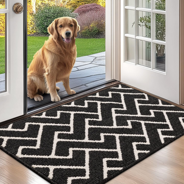 Indoor Door Mats,60x90cm Door Mat Non Slip Backing,Dirt Trapper Mat Absorbent Non-Slip Doormat for Entrance