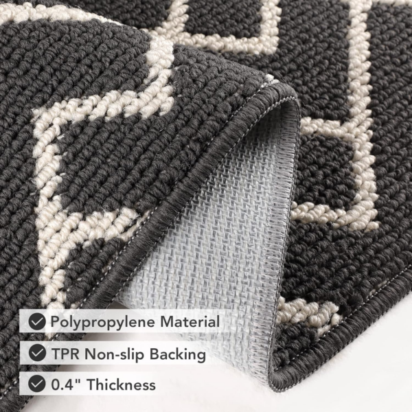 Indoor Door Mats,60x90cm Door Mat Non Slip Backing,Dirt Trapper Mat Absorbent Non-Slip Doormat for Entrance - Image 4