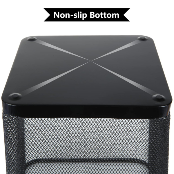 3 Pack Mesh Waste Paper Bin 12 Litres Metal Waste Basket Small Trash Can Rubbish Bin for Bedrooms - Image 3