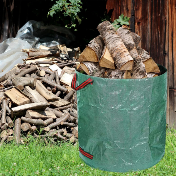 Garden Waste Bags Heavy Duty 120 Litre Reusable Outdoor Trash Garden Yard Trash Bag Foldable Camping Recycling Bags - Image 2