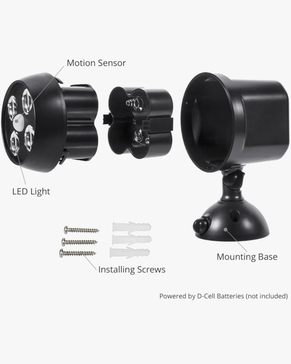 Battery Powered Outdoor LED Security Light 1 Pack, PIR Motion Sensor Spotlight - Image 3