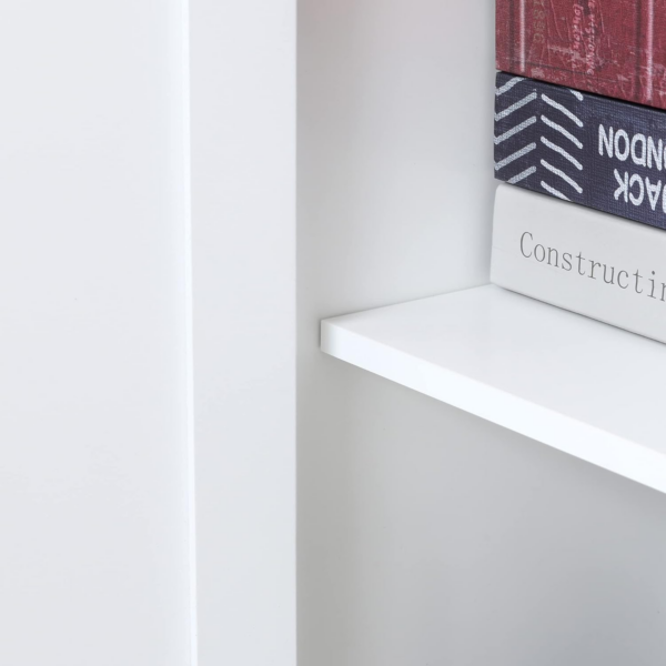 Accent Floor Storage Cabinet Kitchen Cupboard with Adjustable Shelves and 2 Lower Doors, White - Image 2