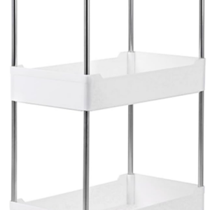 3-Tier Slim Storage Trolley, Slide Out Rolling Kitchen Trolley, Bathroom Organizer Mobile Shelving Unit