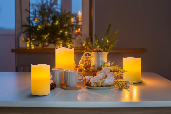 Battery-Powered LED Flameless Candles: Real Wax Pillars, Remote-Controlled Flicker, Ideal for Decor - Image 4