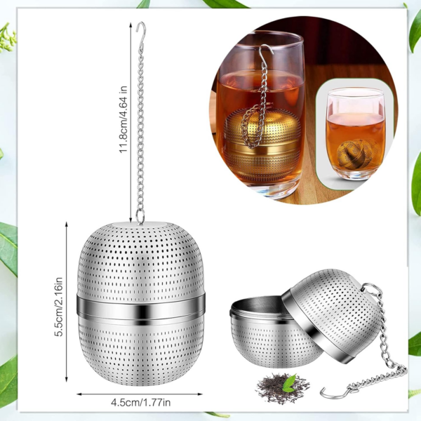 Tea Infuser for Loose Tea, Stainless Steel Tea Infuser Mesh Tea and Herb Ball Strainer - Image 7