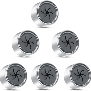 6Pcs Self-Adhesive Tea Towel Holders, Round Bathroom Tea Towel Hooks Stick on Wall