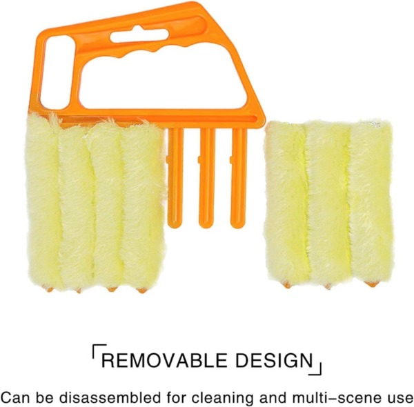 Wet Dry Venetian Window Blind Cleaner Brush with Ergonomic Handle for Dust Cleaning Shades - Image 5