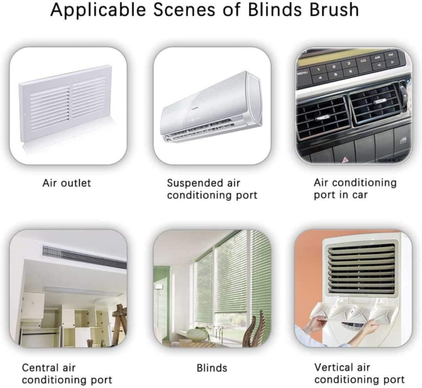 Wet Dry Venetian Window Blind Cleaner Brush with Ergonomic Handle for Dust Cleaning Shades - Image 4