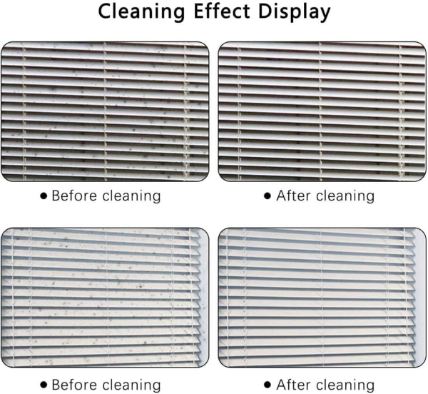 Wet Dry Venetian Window Blind Cleaner Brush with Ergonomic Handle for Dust Cleaning Shades - Image 3