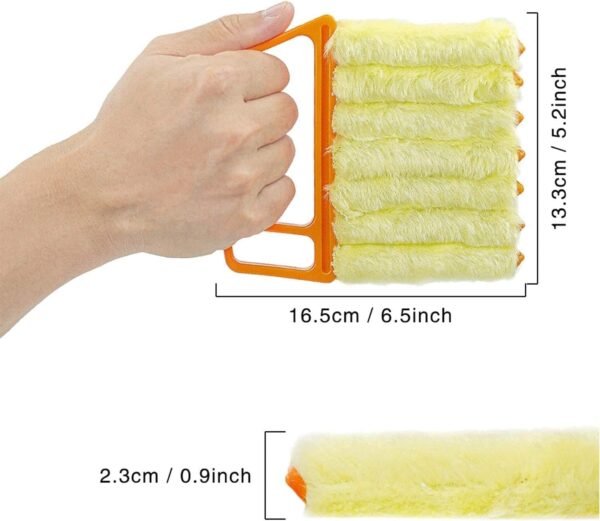 Wet Dry Venetian Window Blind Cleaner Brush with Ergonomic Handle for Dust Cleaning Shades - Image 2