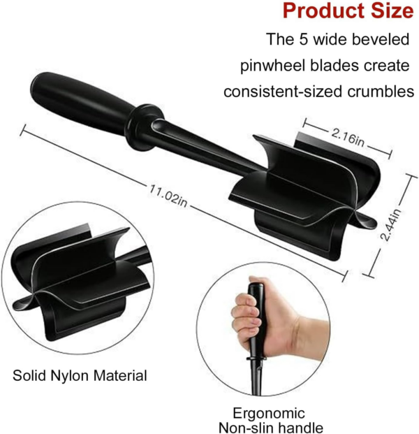 Mince Chopper, Meat Chopper & Masher Tool for Cooking – Mince Masher for Ground Beef, Turkey, & More - Image 3
