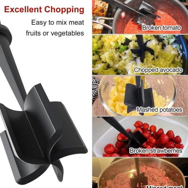 Mince Chopper, Meat Chopper & Masher Tool for Cooking – Mince Masher for Ground Beef, Turkey, & More - Image 2