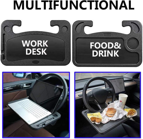 Multi-function Portable Car Steering Wheel Desk Table - Image 6