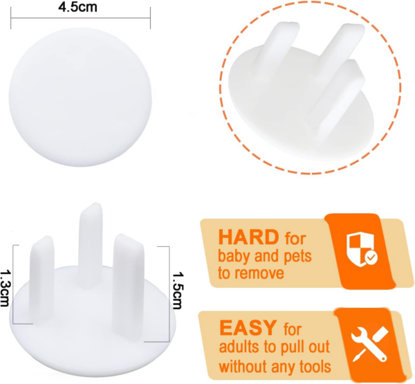 10 Pack Plug Socket Covers UK, Child Baby Plug Socket Covers for Sockets UK - Image 3