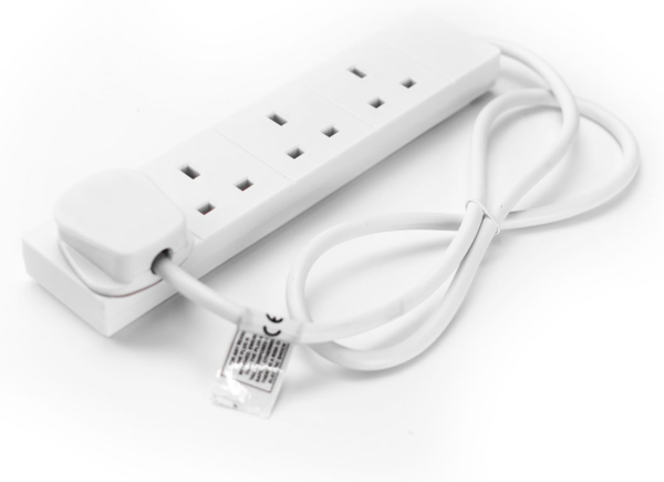 Multi Plug 4 Socket Extension Cable, 1m Extension Lead - Image 3