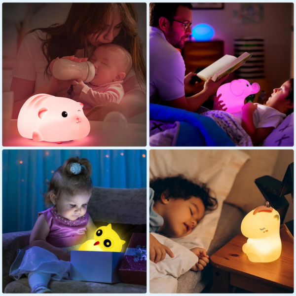 Night Light for Kids, Owl Nursery Night Lights with Remote, 7 Color Kawaii Lamp, Room Decor, USB Rechargeable - Image 2