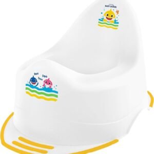 Training Seat Baby Shark 18M+ Cartoon Character Loo, Unisex Kids Non-Slip White/Yellow Toilet Potty