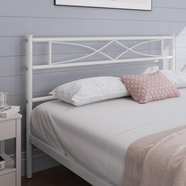 3ft Single Bed Frames Metal Slatted Bed Platform with Curved Design Headboard and Footboard - Image 6
