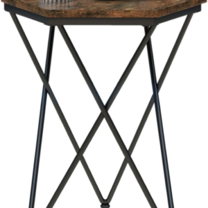Coffee Table, Industrial Coffee Table with X-Based Metal Legs, Sofa Table for Small Space