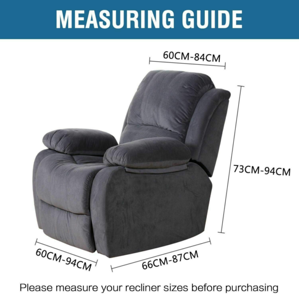 Velvet Plush Couch Cover for Recliner Slipcover Stylish Luxury Furniture Covers - Image 2