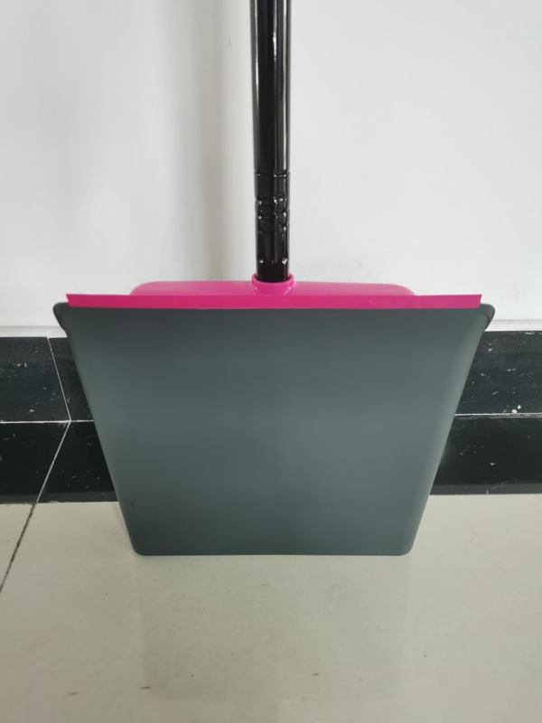 Broom and Dustpan Set, 137 cm Long Handled Sweeping Brush and Upright Standing Dust Pan - Image 3