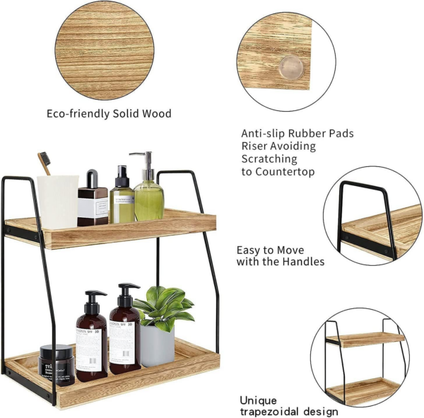 Coffee Station Organizer for Countertop, 2 Tier Coffee Bar Accessories Organizer - Image 5