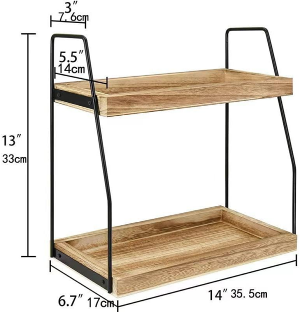 Coffee Station Organizer for Countertop, 2 Tier Coffee Bar Accessories Organizer - Image 4