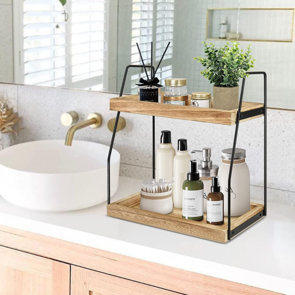 Coffee Station Organizer for Countertop, 2 Tier Coffee Bar Accessories Organizer - Image 3
