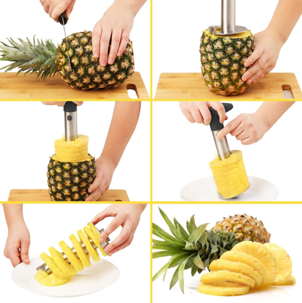 Pineapple Corer and Slicer Tool - Stainless Steel Pineapple Cutter for Easy Core Removal & Slicing - Image 5
