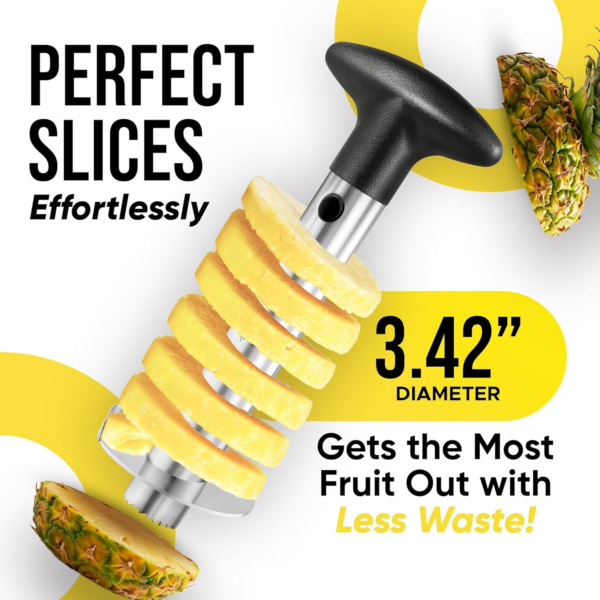 Pineapple Corer and Slicer Tool - Stainless Steel Pineapple Cutter for Easy Core Removal & Slicing - Image 4
