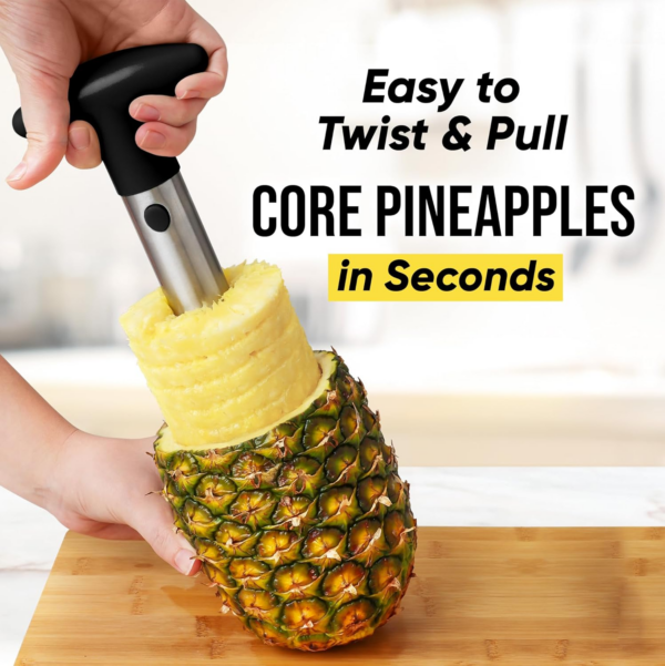 Pineapple Corer and Slicer Tool - Stainless Steel Pineapple Cutter for Easy Core Removal & Slicing - Image 7