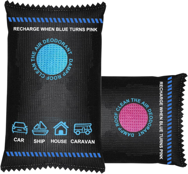 Reusable Car Interior Dehumidifier Bag - Moisture & Damp Absorber for Windscreens & Interior Ideal for Use in Vehicles to Prevent Damp