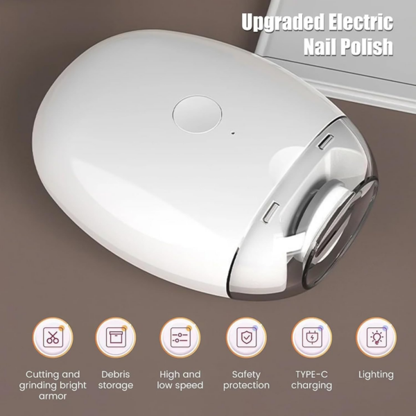 Electric Nail Clippers - Automatic Nail Cutter with Nail Scraps Box - Image 4