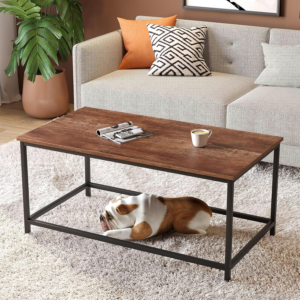 Coffee Table Simple Modern Rectangular Center Table Open Space Minimalist for Living Room