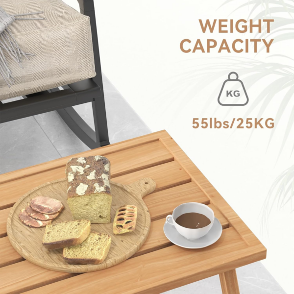 Small Metal Outdoor Garden Coffee Side Table for Outside Patio - Image 3