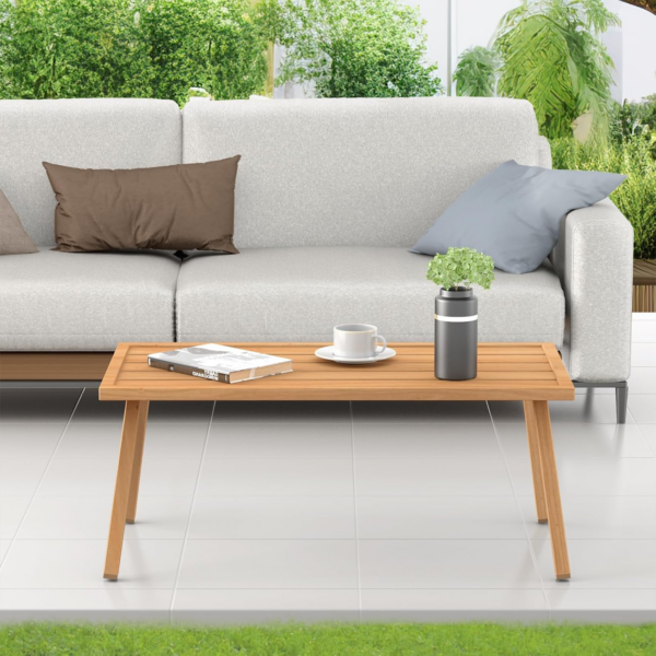 Small Metal Outdoor Garden Coffee Side Table for Outside Patio - Image 2