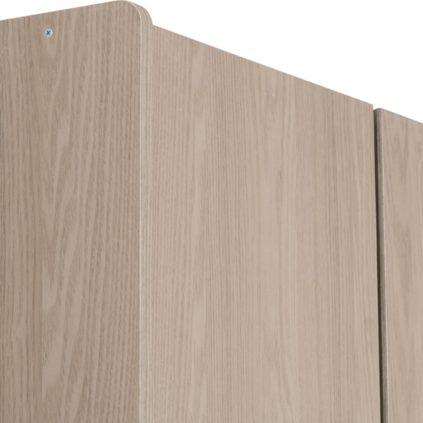 3 Door Mirrored Wardrobe in Smoked Ash Effect - Image 3
