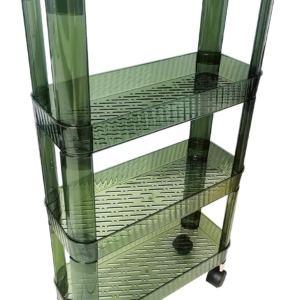 Storage Trolley on Wheels 4-Tier Storage Cart. This Slim Rolling Trolly is the perfect organiser