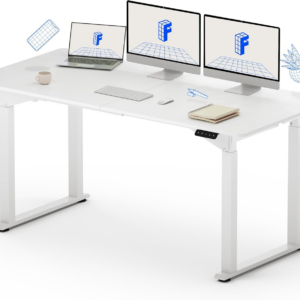 4 Legs Dual Motors Electric Standing Desk 160 * 75cm Height Adjustable Desk with Splice Board Home