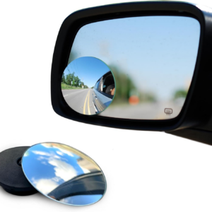 2x Blind Spot Mirrors | Round Frameless & 360° Rotatable Convex Mirror for Cars